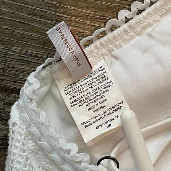 Becca by Rebecca Virtue‎ White High Neck One Piece Swimsuit Women Size Small EUC - Picture 6 of 6